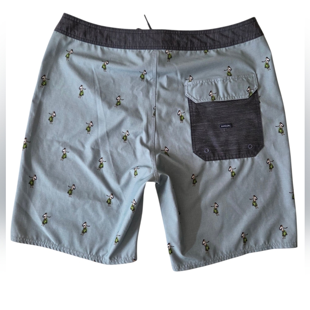 RIP CURL MIRAGE Swin Men's Short Light Blue Gray Board with Pattern-Sz 36 - Picture 5 of 15